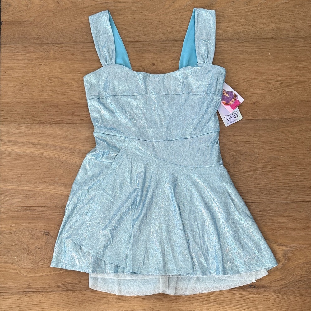 Johnny Wujek for JCPenney Light Blue Mini Dress Beautiful Flirty Asymetrical